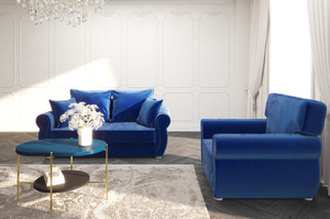Elegancka 2-osobowa sofa BONA w angielskim stylu