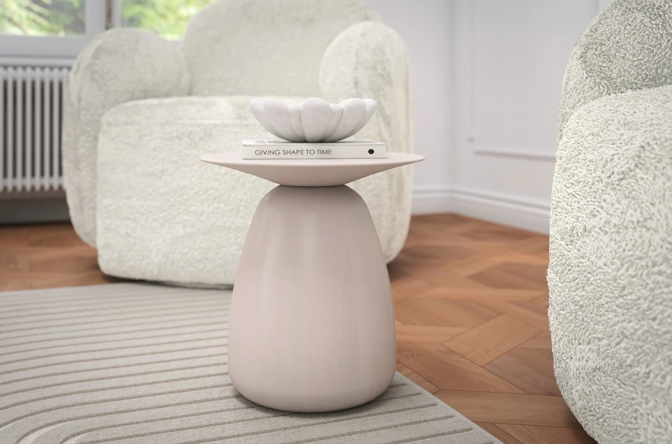 Stolik drewniany Kayani BAOBAB 34 różne kolory, wys. 34 cm