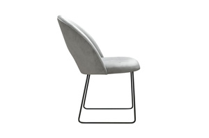 Nowoczesne krzesło tapicerowane GIANA U na metalowych nogach