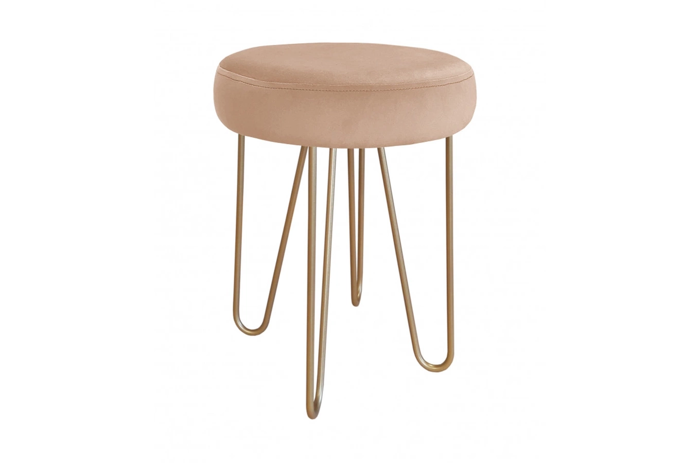 Tapicerowany taboret SECONDO na metalowych nogach / kolor tkaniny + podstawy do wyboru!