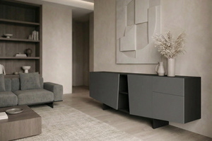 Nowoczesna szara komoda z szufladami Skandica WING / szer. 200 cm