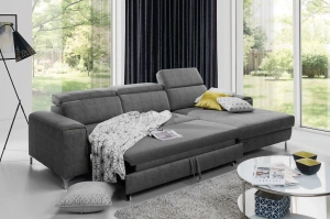 Narożnik KLEOPATRA I z funkcją spania i pojemnikiem na pościel