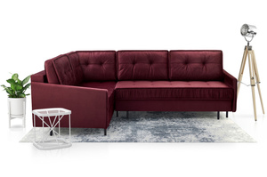 Nowoczesny narożnik ZANZIBAR L z funkcją spania i pojemnikiem na pościel