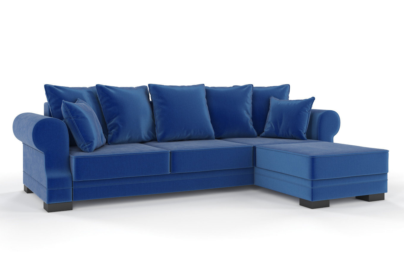 Elegancki narożnik GENEVA w angielskim stylu z funkcją spania i pojemnikiem na pościel