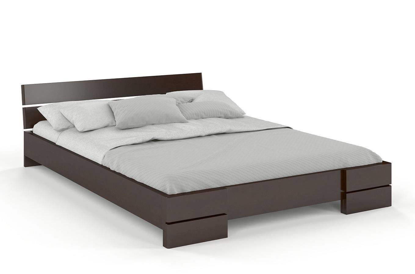 Łóżko drewniane bukowe Visby Sandemo LONG (długość + 20 cm) / 160x220 cm, kolor palisander
