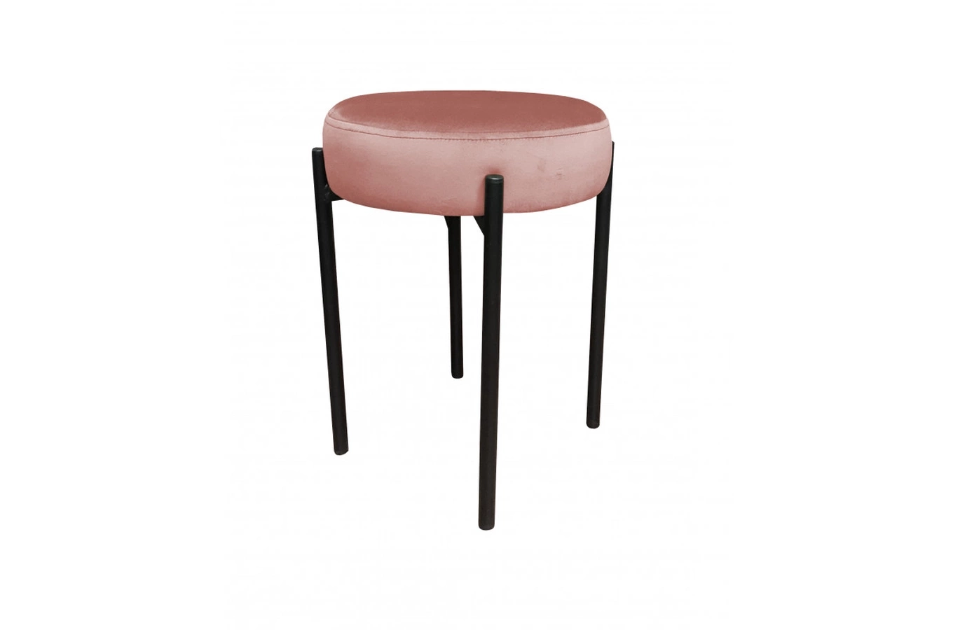 Tapicerowany taboret TERZO na metalowych nogach / kolor tkaniny + podstawy do wyboru!