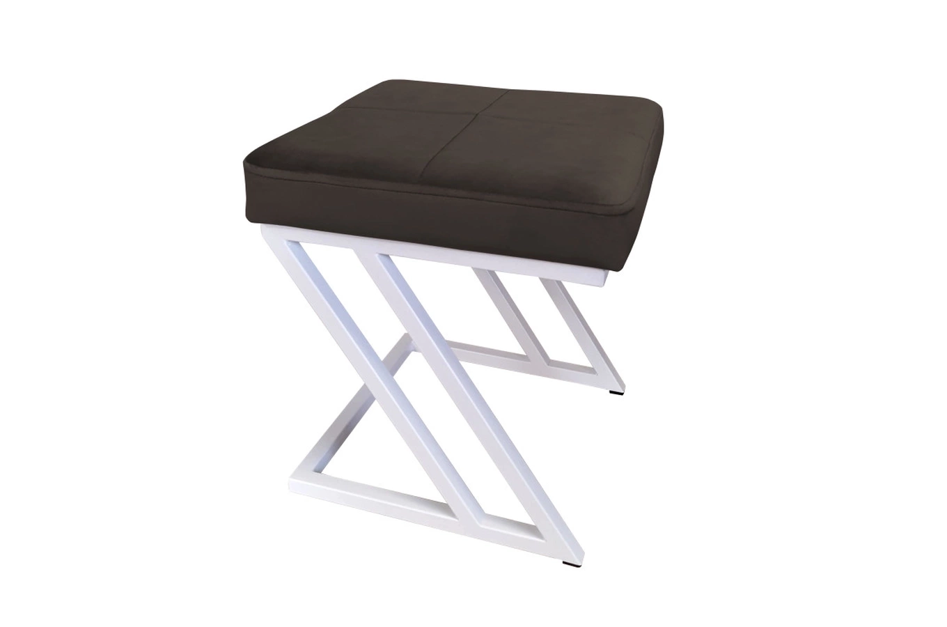 Tapicerowany puf DIZI na metalowych nogach / kolor tkaniny + podstawy do wyboru!