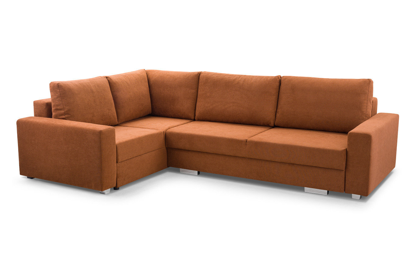 Nowoczesny rozkładany narożnik PEDRO z pojemnikiem na pościel