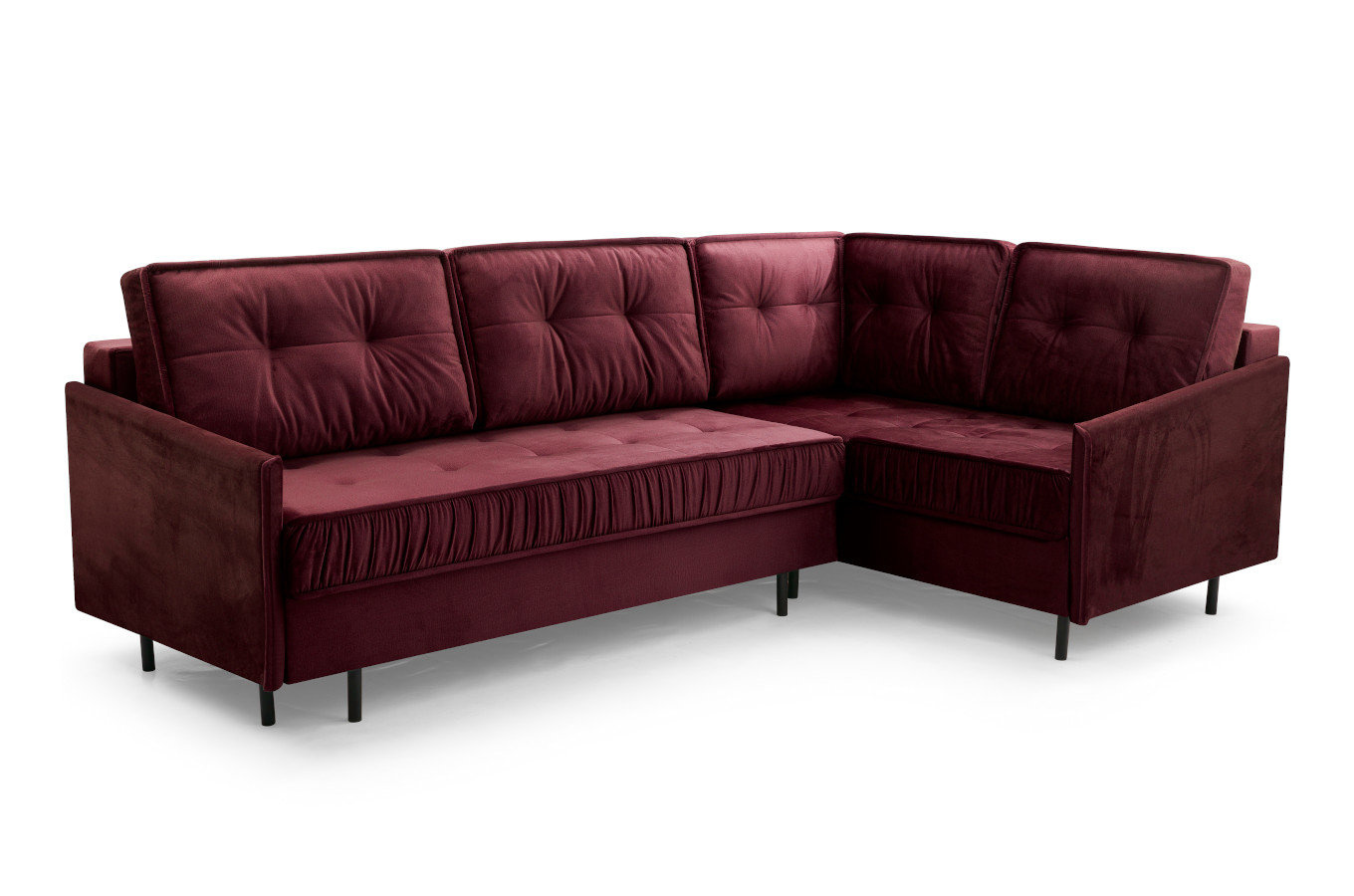 Nowoczesny narożnik ZANZIBAR L z funkcją spania i pojemnikiem na pościel