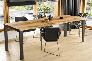 Nowoczesny rozkładany stół GARANT 130-220 x 80 cm (dąb wotan)