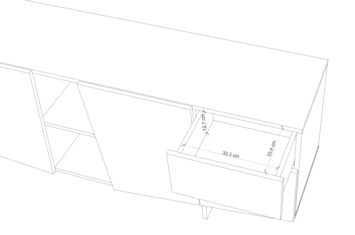 Nowoczesna szara komoda z szufladami Skandica WING / szer. 200 cm