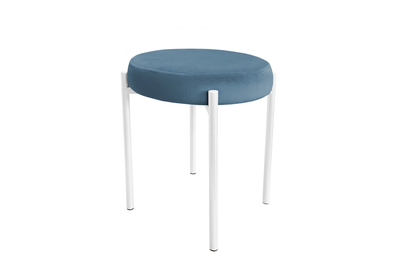 Tapicerowany taboret TERZO na metalowych nogach / kolor tkaniny + podstawy do wyboru!