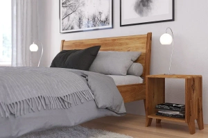 Łóżko drewniane dębowe Visby RADOM / 120x200 cm, olej naturalny