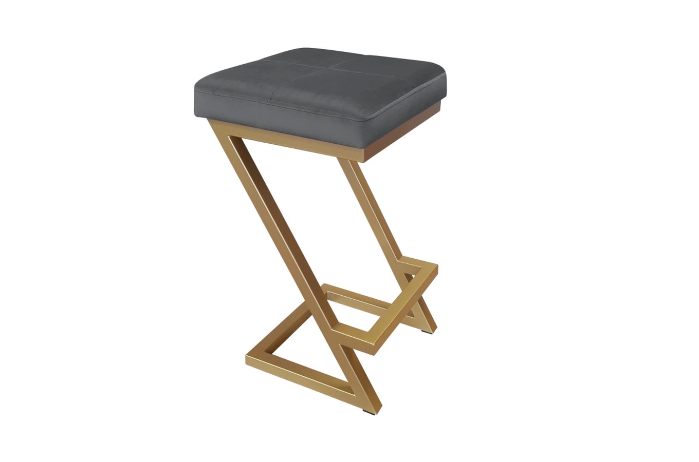 Tapicerowany hoker DIZI na metalowych nogach / kolor tkaniny + podstawy do wyboru!