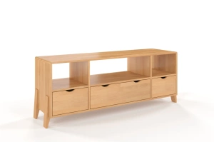 Drewniana szafka RTV bukowa Visby GDYNIA na nóżkach / szer. 160 cm
