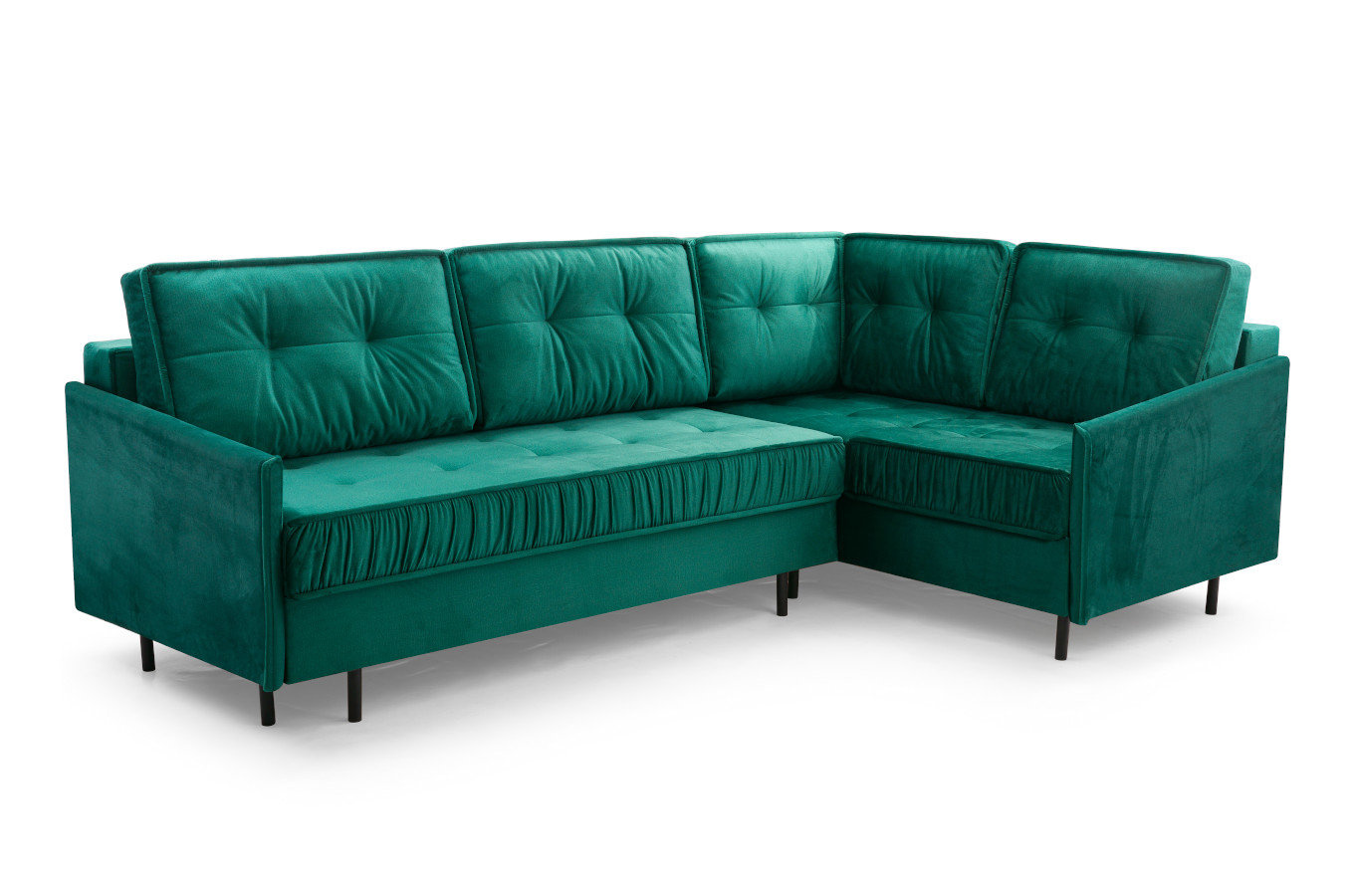 Nowoczesny narożnik ZANZIBAR L z funkcją spania i pojemnikiem na pościel