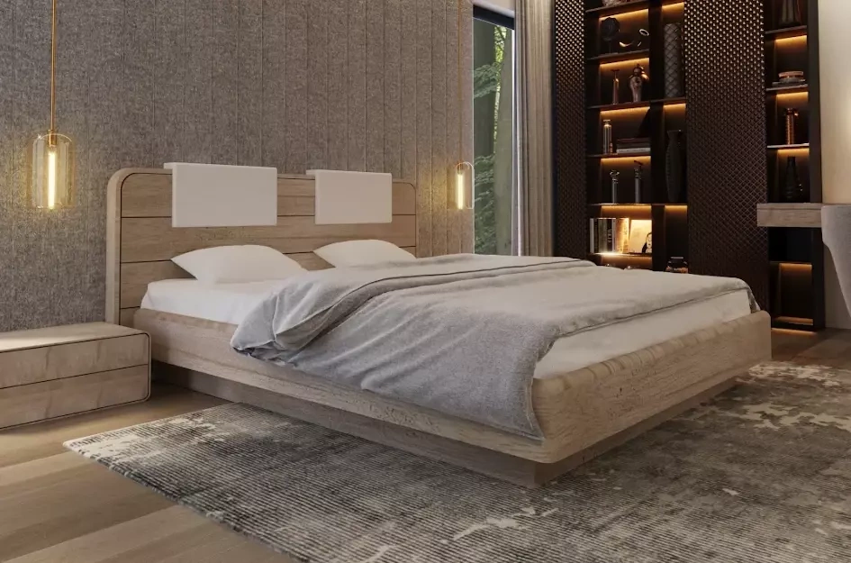 Drewniane łóżko SENSE