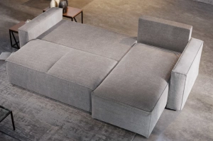 Nowoczesny narożnik MOCCA z funkcją spania i pojemnikiem na pościel
