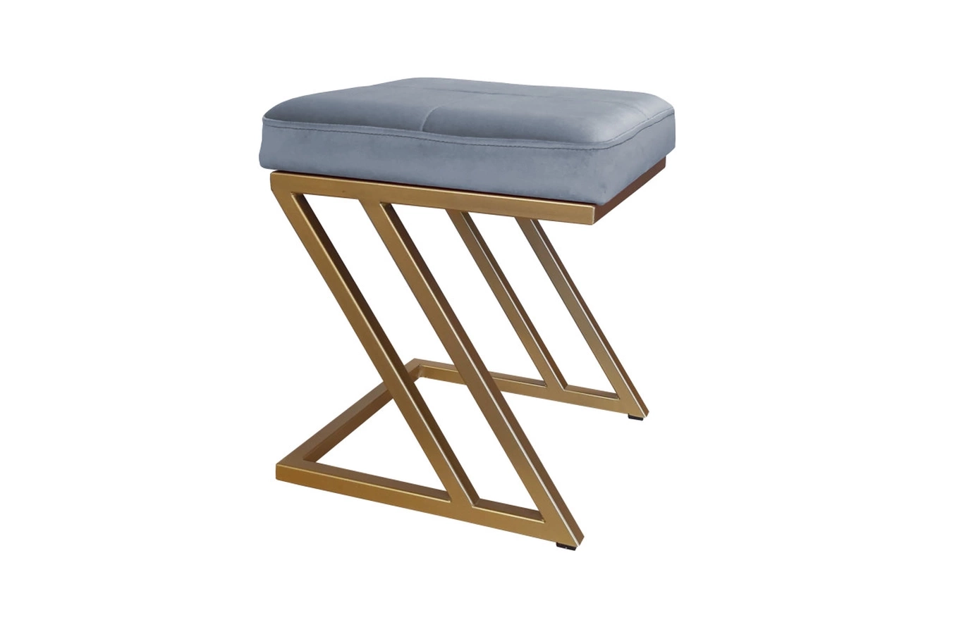 Tapicerowany puf DIZI na metalowych nogach / kolor tkaniny + podstawy do wyboru!