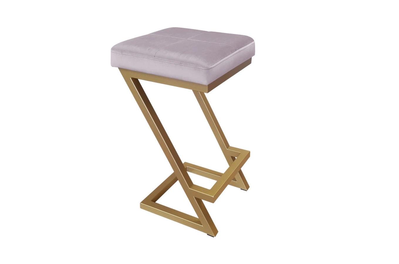 Tapicerowany hoker DIZI na metalowych nogach / kolor tkaniny + podstawy do wyboru!