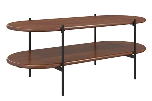 Stolik drewniany bukowy Skandica DOTA w kolorze orzech na metalowych nogach