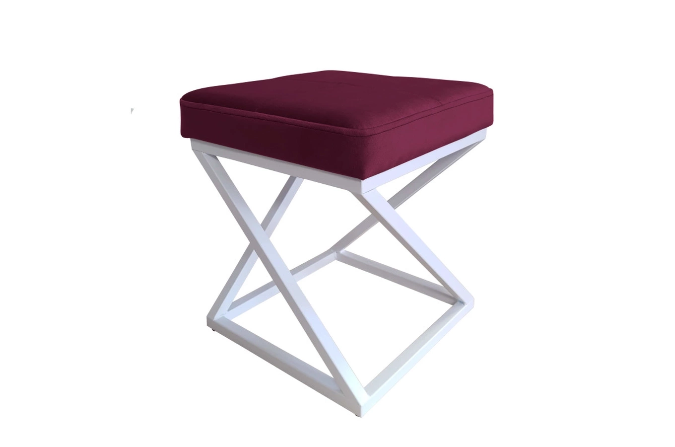 Tapicerowany puf DIXI na metalowych nogach / kolor tkaniny + podstawy do wyboru!