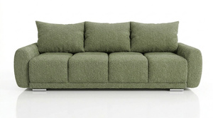 Nowoczesna rozkładana sofa 3-osobowa Skandica DUNA 3 z funkcją spania i pojemnikiem na pościel / boucle Centaur 13 / szałwiowy / szer. 234 cm