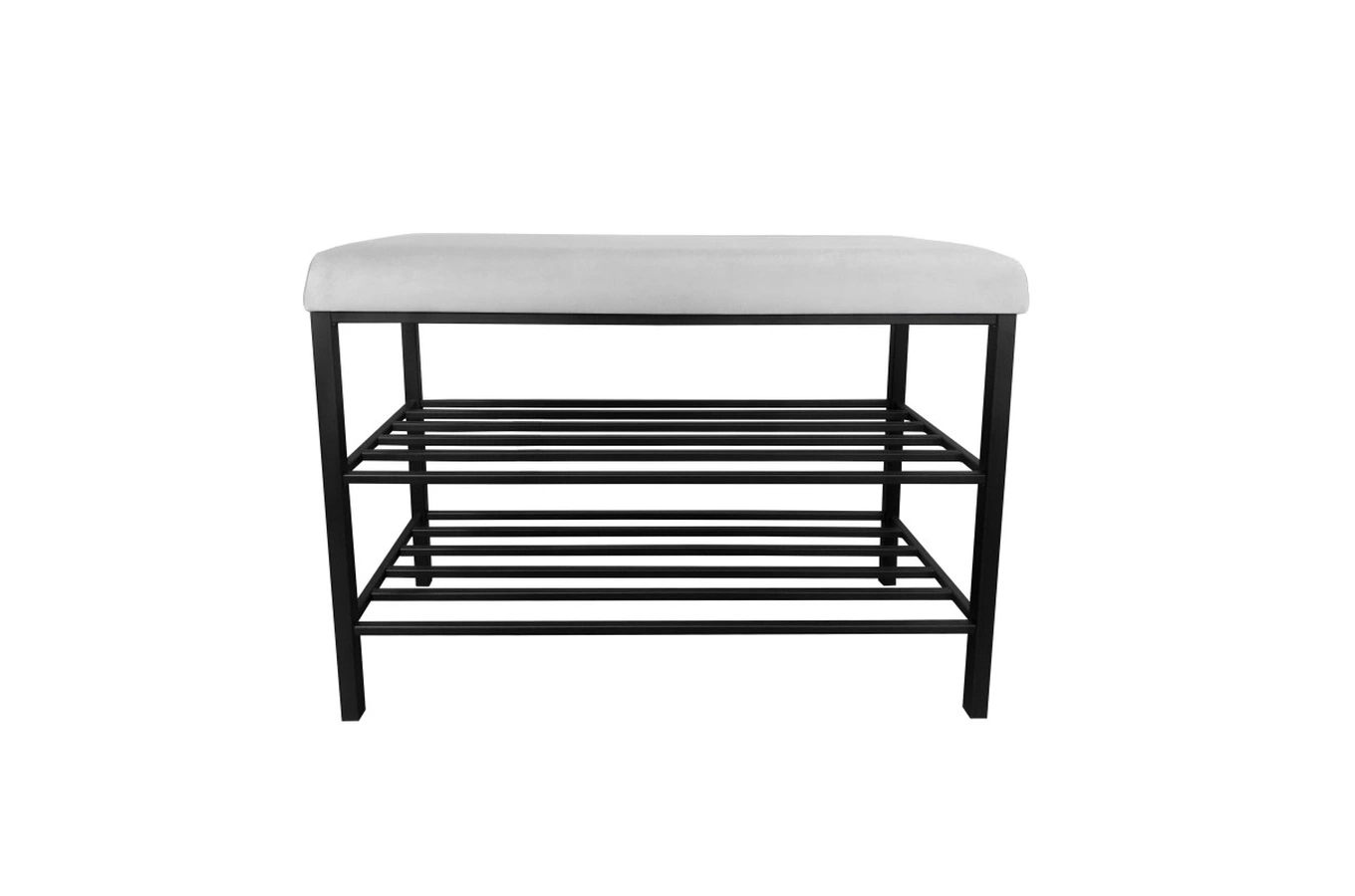 Tapicerowana ławka na buty DEXTER na metalowych nogach / kolor tkaniny do wyboru!