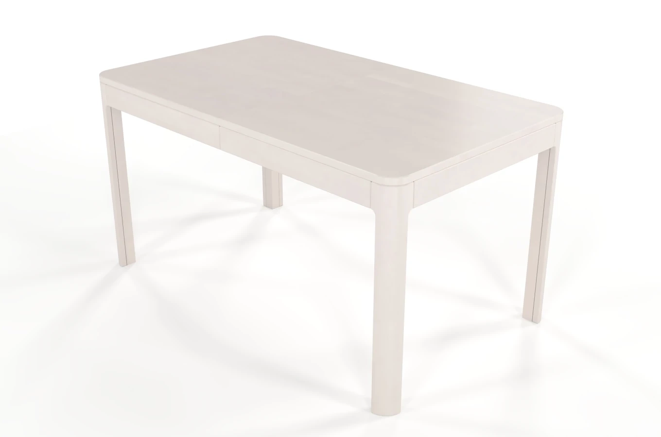 Stół drewniany bukowy rozkładany Skandica RUBY 140-260 cm / kolor biały