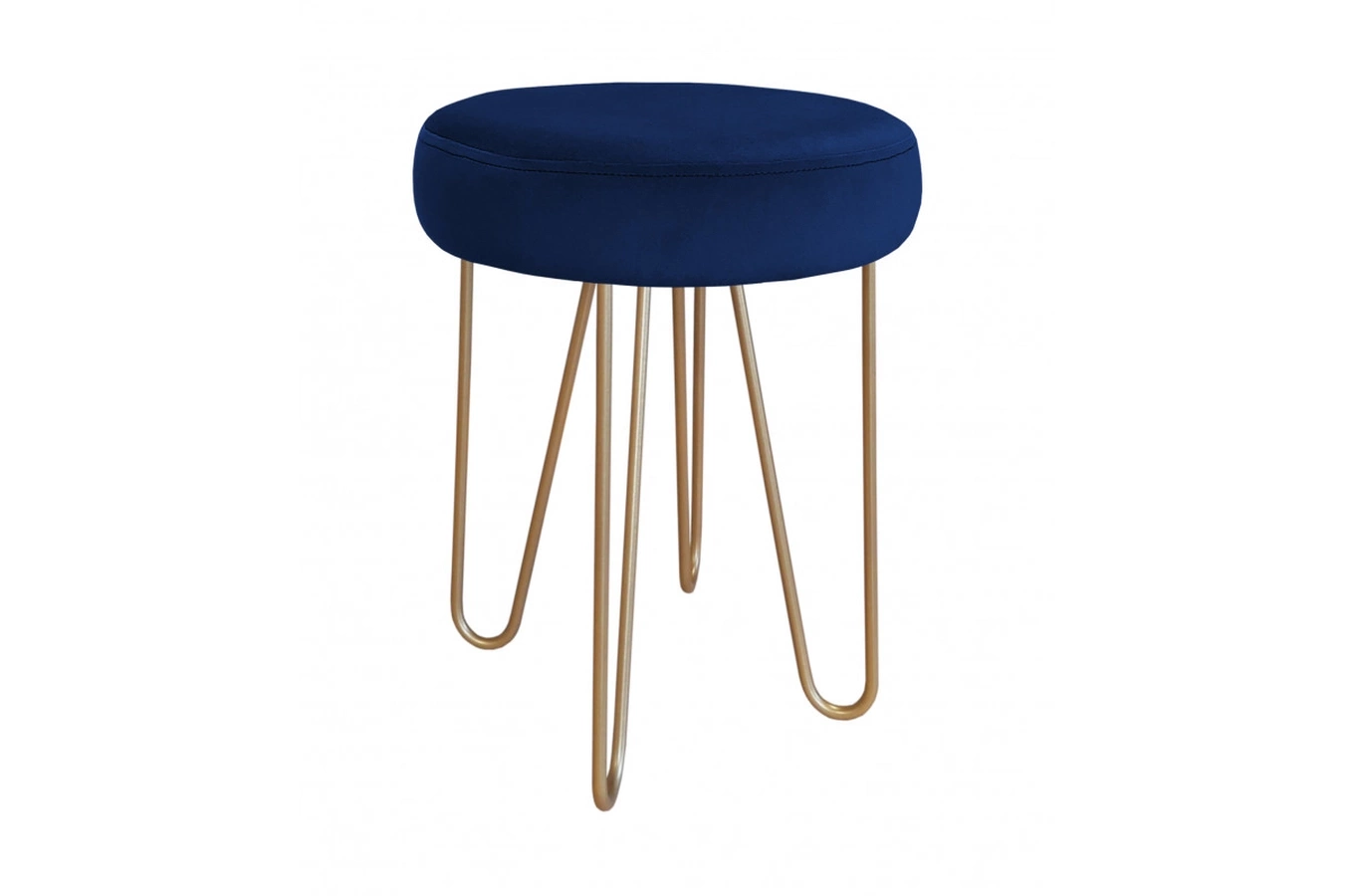 Tapicerowany taboret SECONDO na metalowych nogach / kolor tkaniny + podstawy do wyboru!