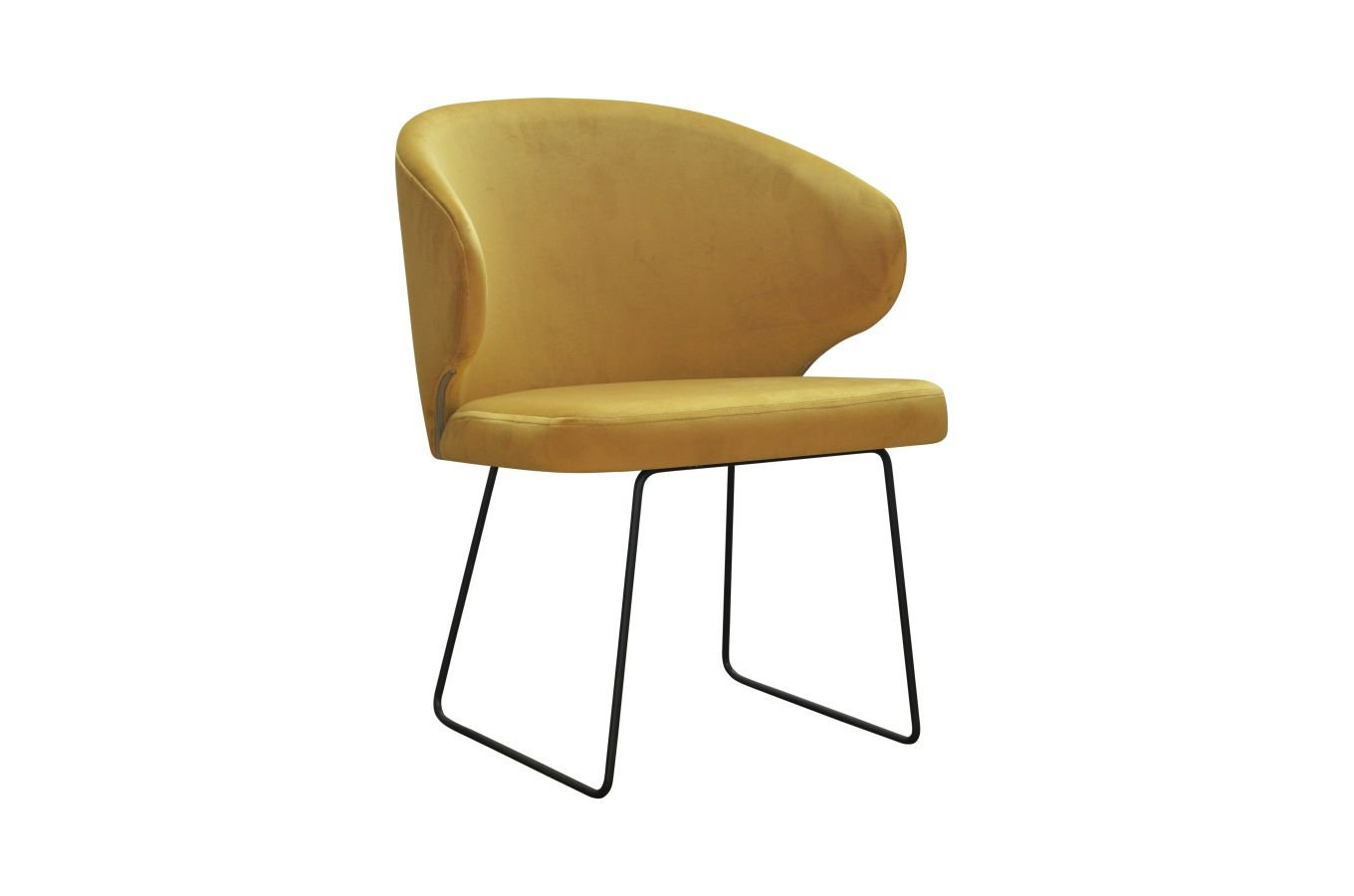 Nowoczesne krzesło tapicerowane EDDY U na metalowych nogach