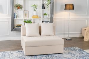 Nowoczesna rozkładana sofa Dancan OLGA z funkcją spania i pojemnikiem na pościel / 4 szerokości + 5 kolorów do wyboru!