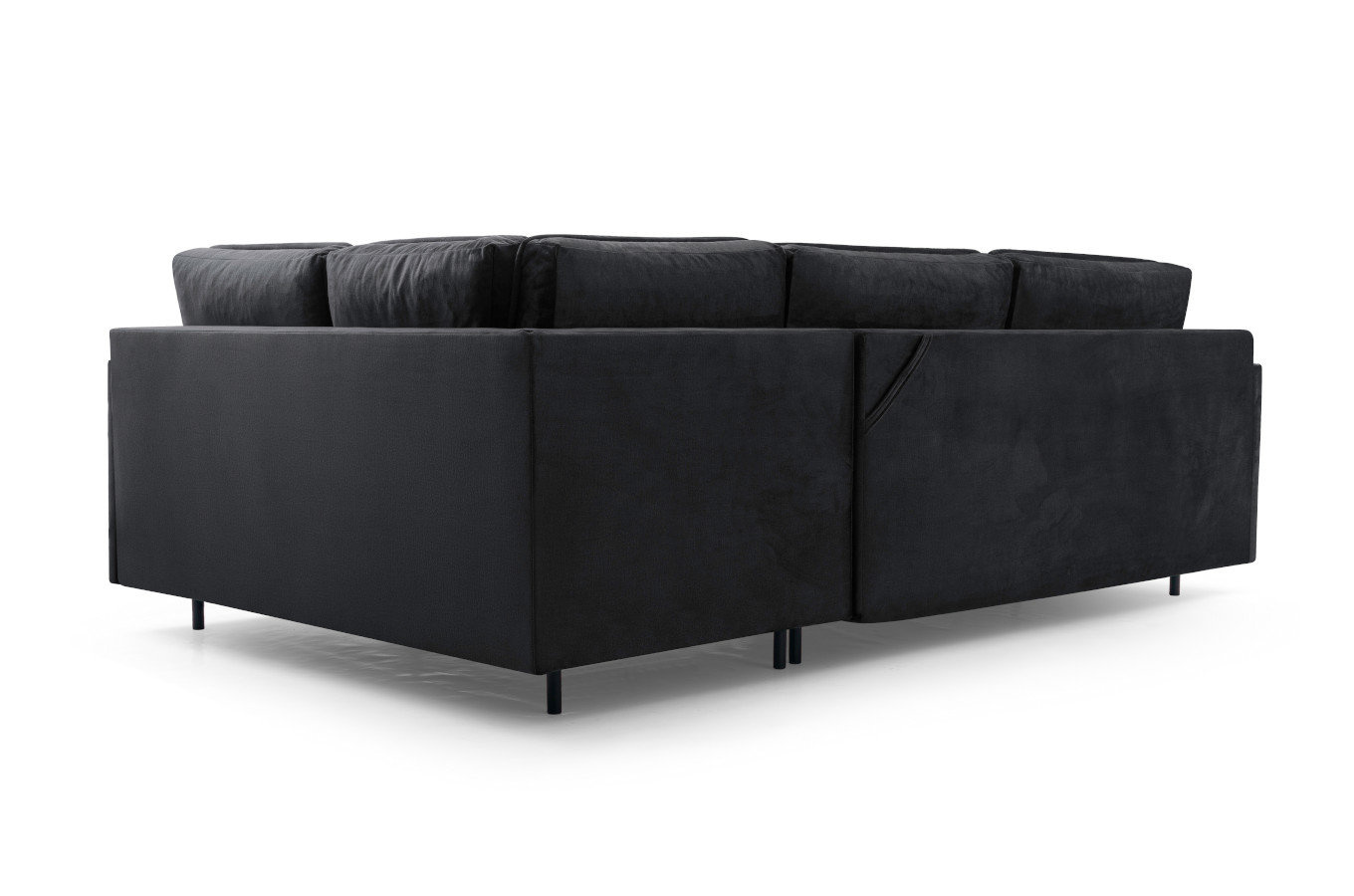 Nowoczesny narożnik ZANZIBAR L z funkcją spania i pojemnikiem na pościel