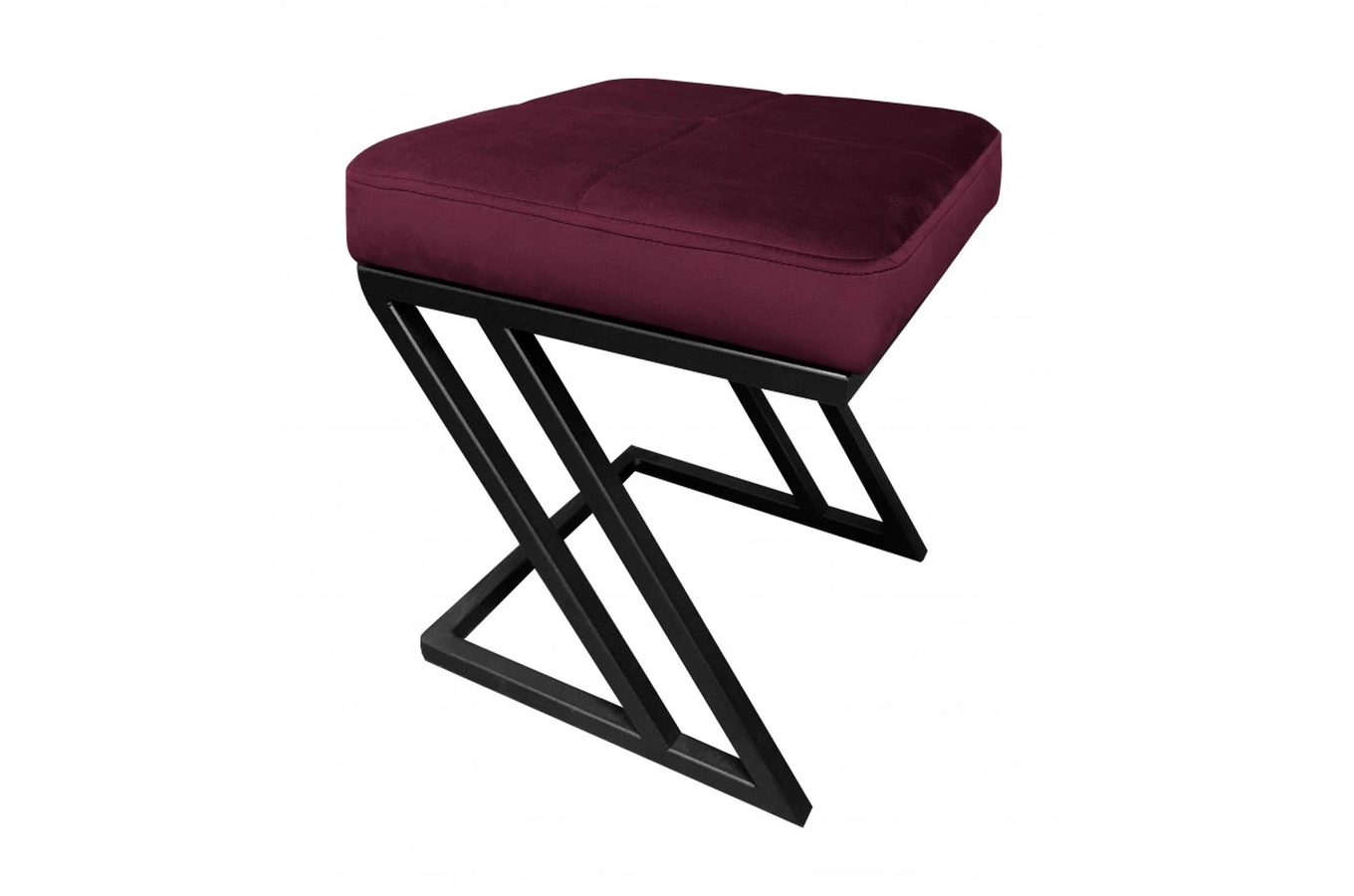 Tapicerowany puf DIZI na metalowych nogach / kolor tkaniny + podstawy do wyboru!