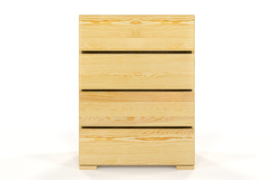 Drewniana komoda sosnowa Visby Sandemo 4S80 / szer. 80 cm, kolor naturalny