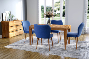 Stół drewniany dębowy rozkładany Visby CORTENA 140-220 cm