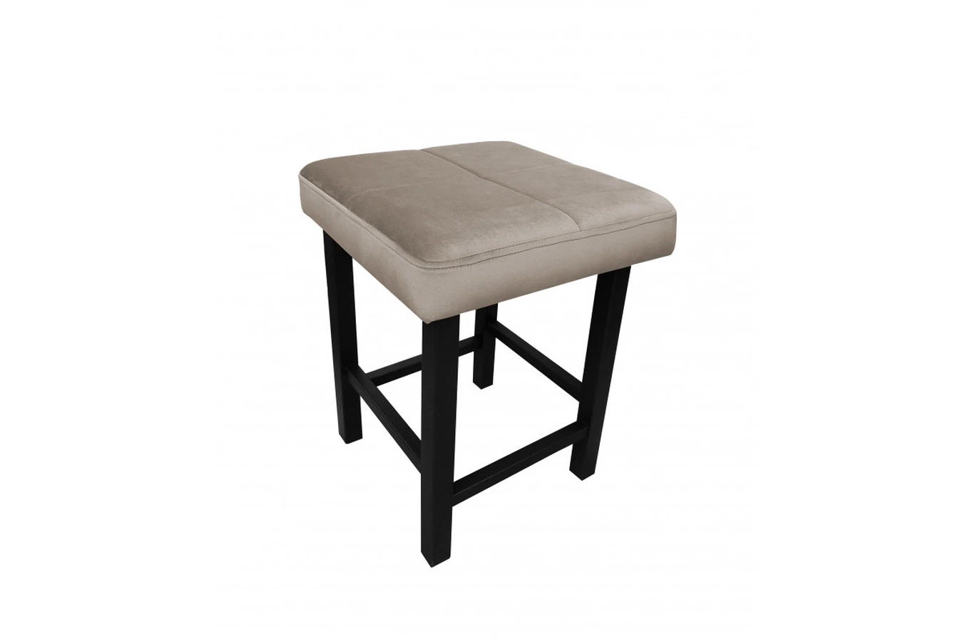 Tapicerowany taboret QUARTO na metalowych nogach / kolor tkaniny + wysokość do wyboru!