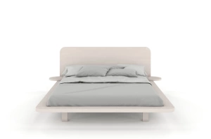 Łóżko lewitujące drewniane bukowe Skandica JAPANDIC / 180x200 cm, kolor biały