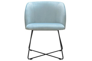 Nowoczesne krzesło tapicerowane INGE X na metalowych nogach