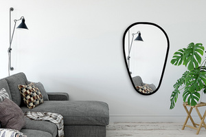 Nieregularne lustro STONE / rama dostępna w 2 kolorach