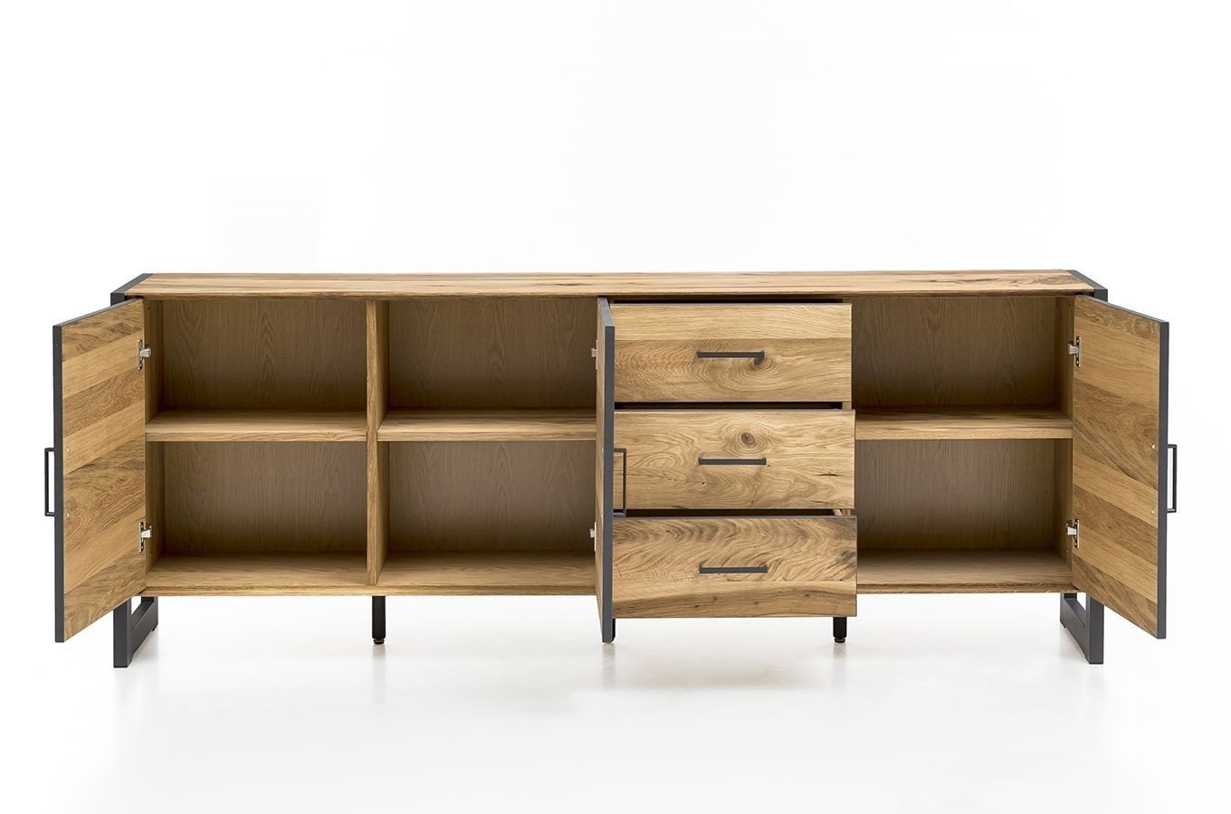 Nowoczesna dębowa komoda TURID 3S3D / szer. 207,5 cm