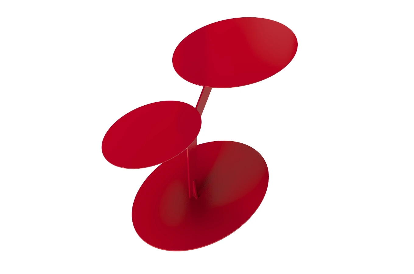 Metalowy stolik pomocniczy do salonu Kayani IROKO / kolor bordowy