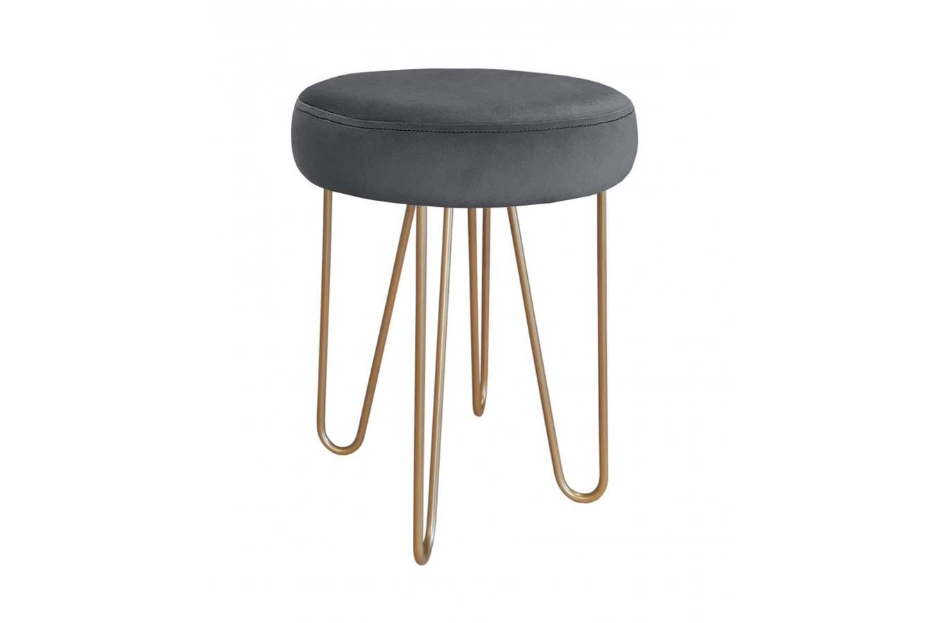 Tapicerowany taboret SECONDO na metalowych nogach / kolor tkaniny + podstawy do wyboru!