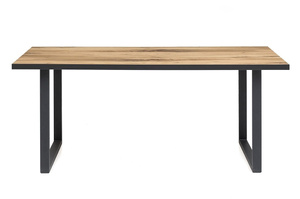 Nowoczesny dębowy stół TURID na metalowych nogach / 3 rozmiary do wyboru