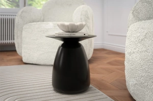 Stolik drewniany Kayani BAOBAB 34 różne kolory, wys. 34 cm / kolor czarny