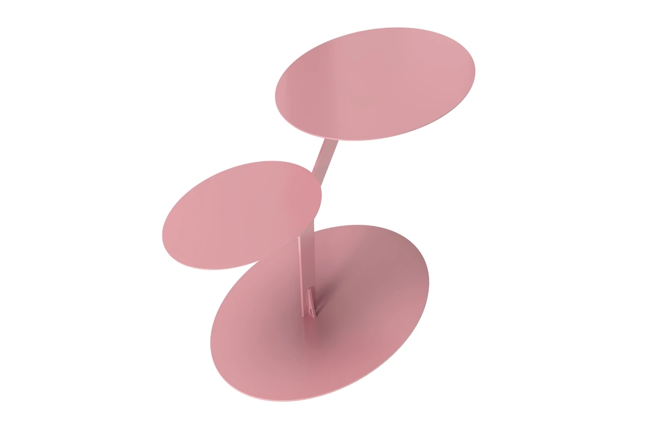 Metalowy stolik pomocniczy do salonu Kayani IROKO / kolor pudrowy róż