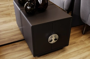 Czarna szafka nocna Dancan LOTTA / szer. 40 cm