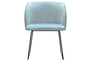 Nowoczesne krzesło tapicerowane INGE U na metalowych nogach