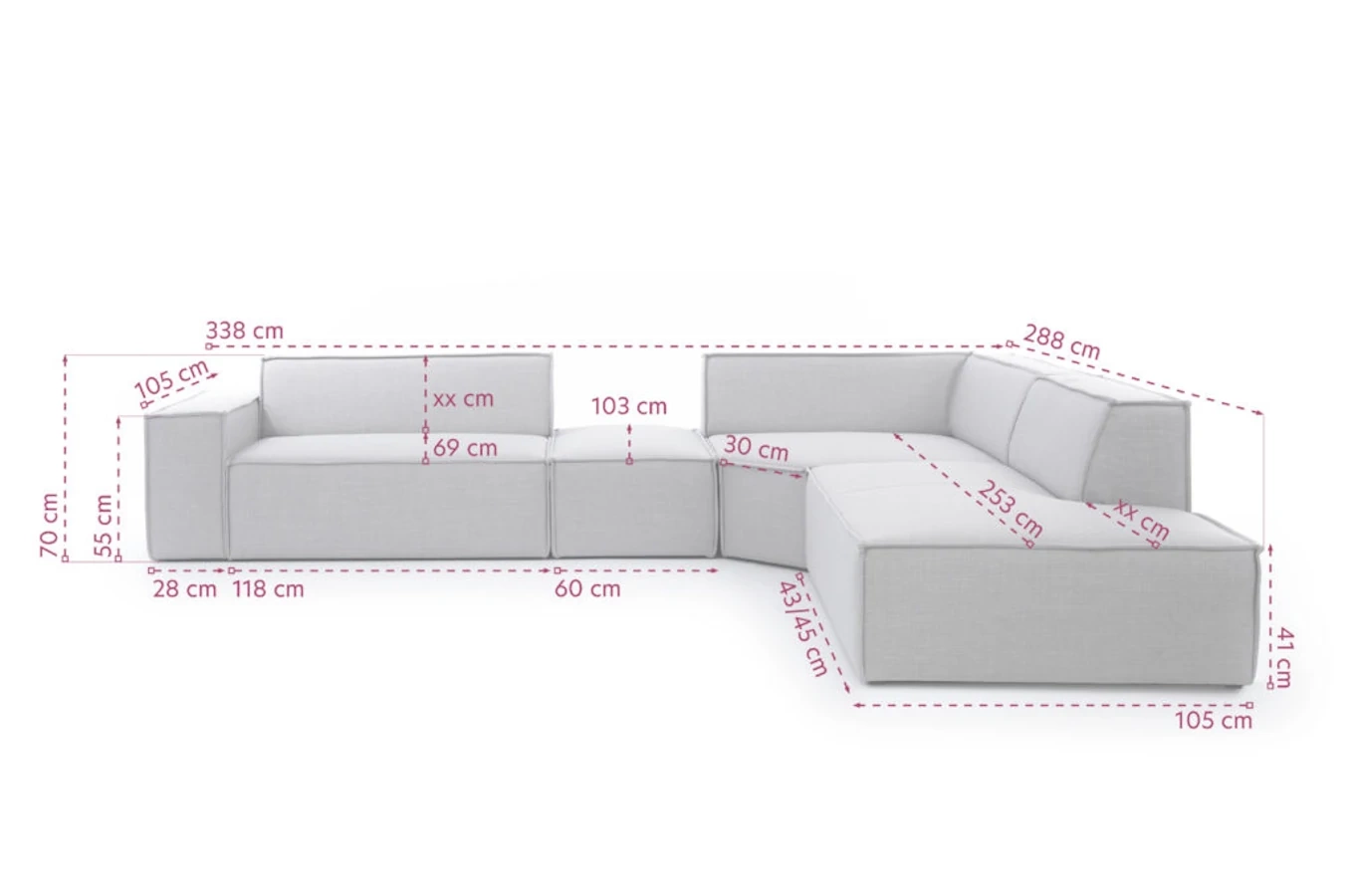 Nowoczesny narożnik MARSYLIA XL