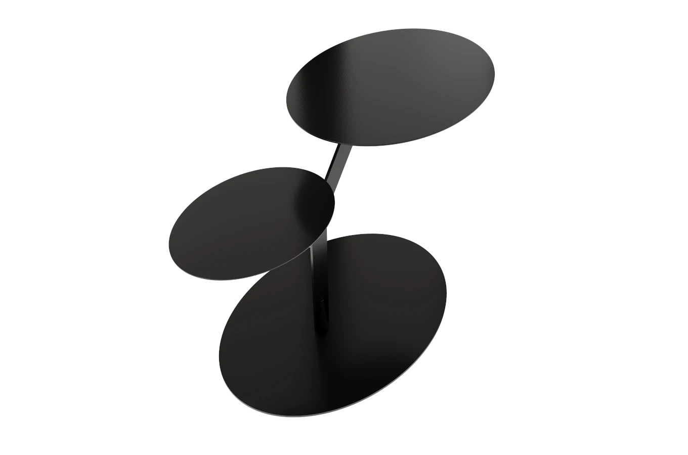 Metalowy stolik pomocniczy do salonu Kayani IROKO / kolor czarny